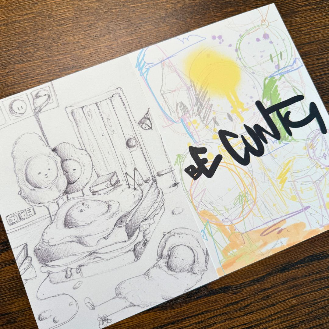 Ei auf Toast Ausmalbild 2er Set