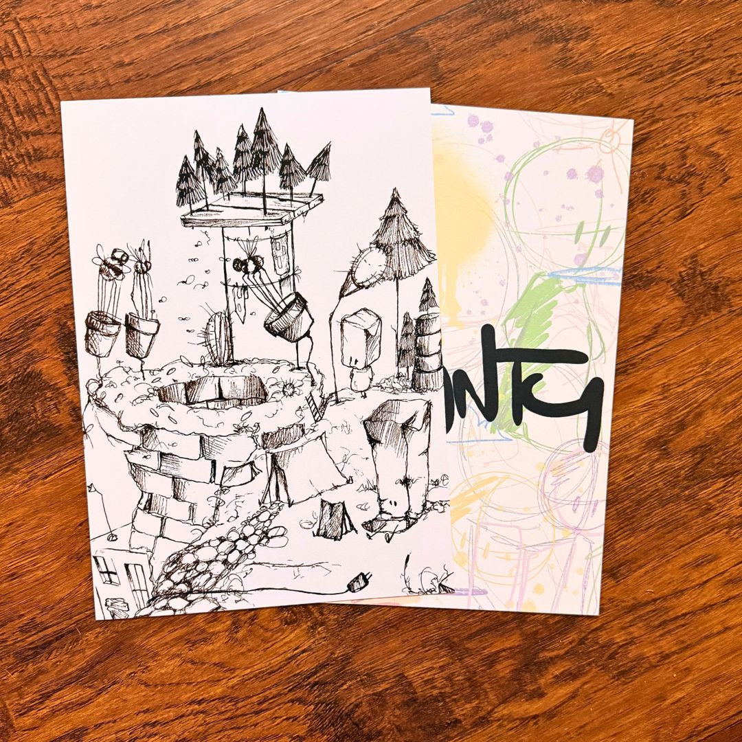 Forst Ausmalbild 2er Set