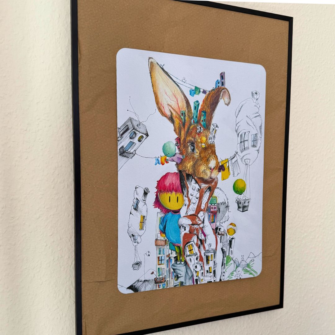 Hasenbau Kunstdruck