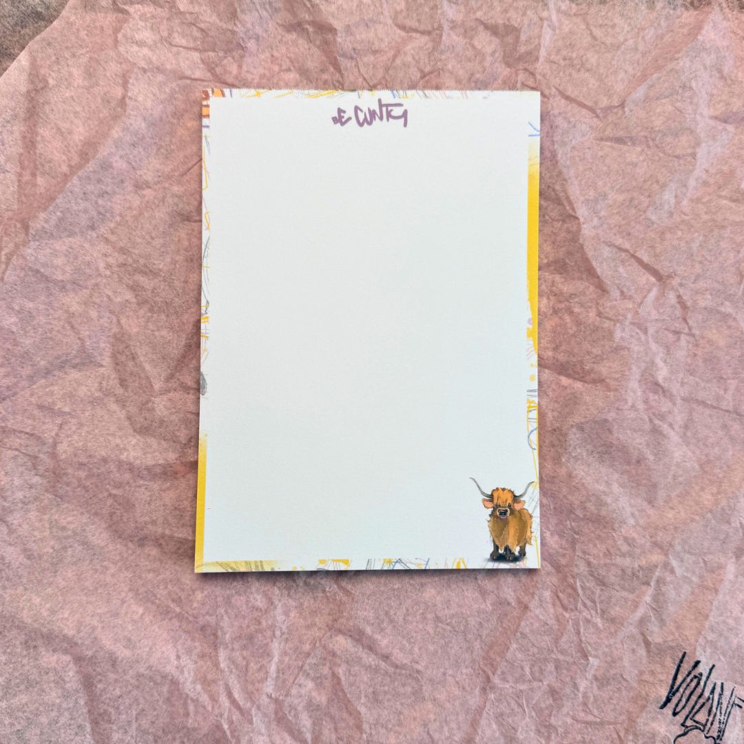 Bloc de notas con cabeza de casete DIN A5 Volane Ilustración | 100 hojas | papel de 120 g/m²