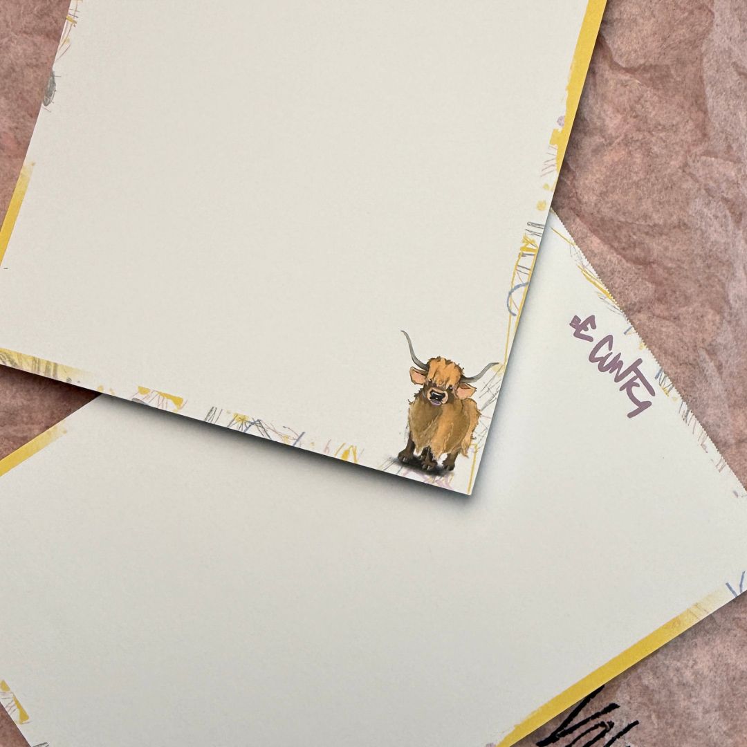 Bloc de notas con cabeza de casete DIN A5 Volane Ilustración | 100 hojas | papel de 120 g/m²