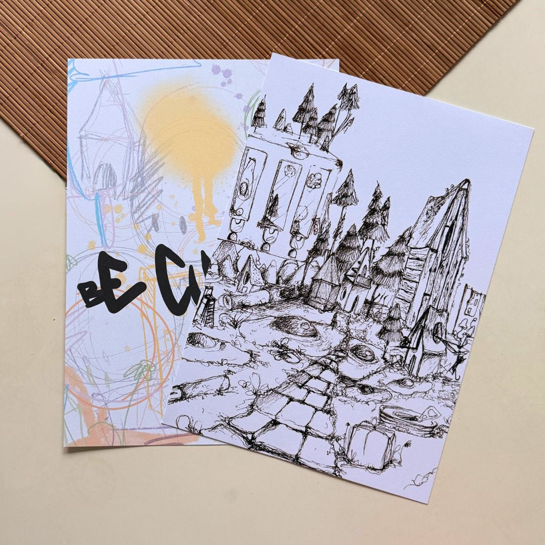 Siedlung Ausmalbild 2er Set