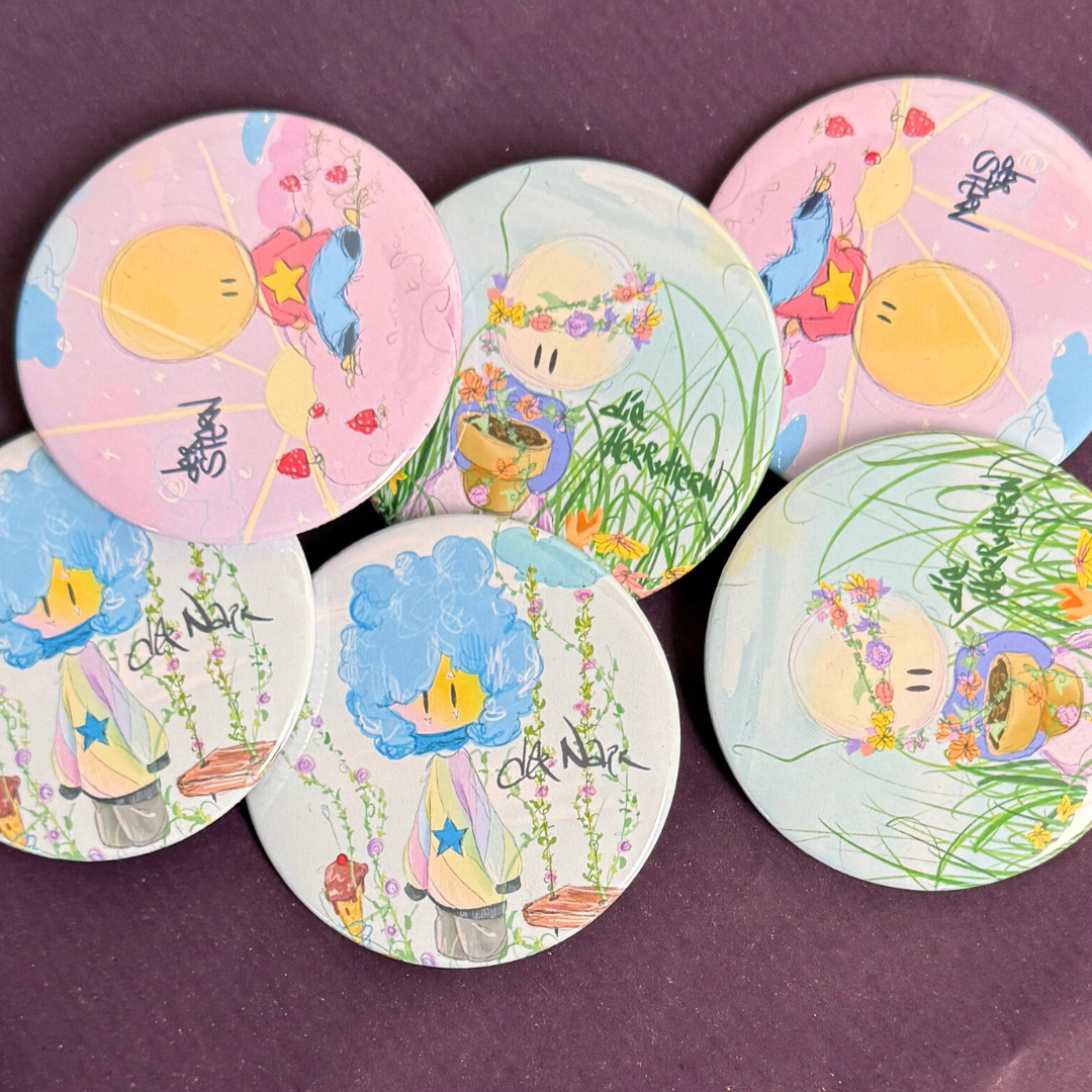 Conjunto de botones menstruales