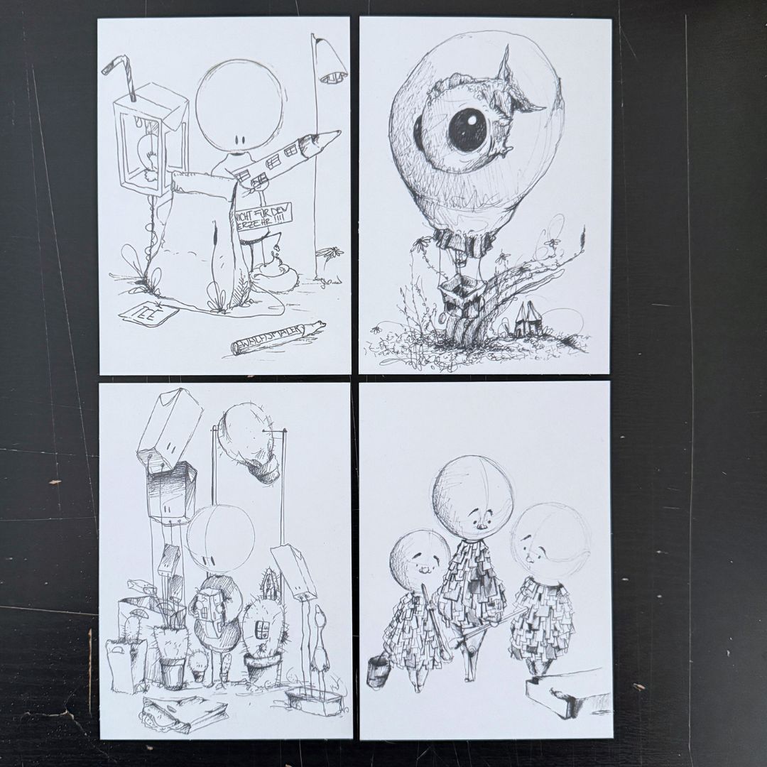 Tarjeta coleccionable Volane Jacki postal limitada Din A6