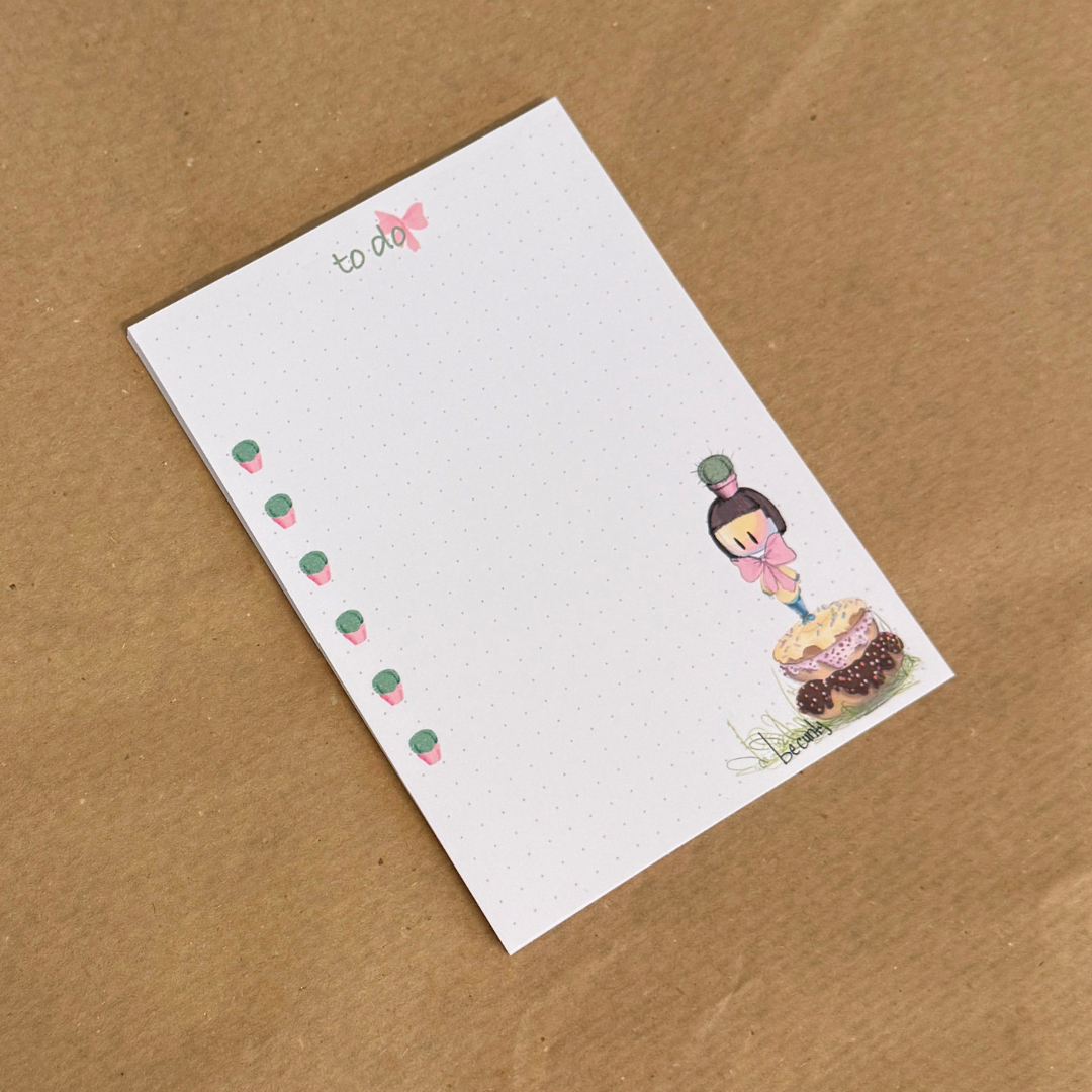Bloc de notas con cabeza de casete DIN A5 Volane Ilustración | 100 hojas | papel de 120 g/m²