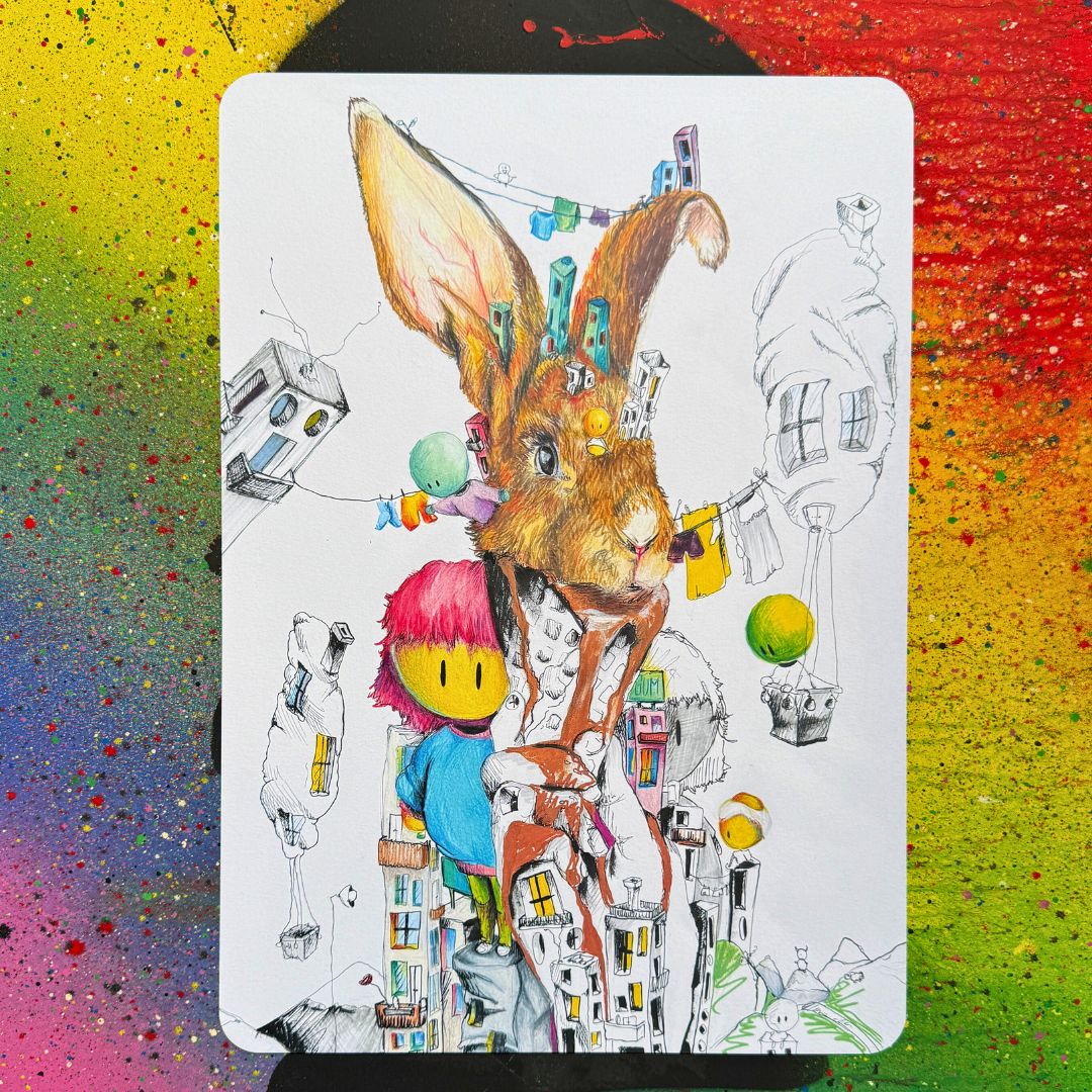 Hasenbau Kunstdruck