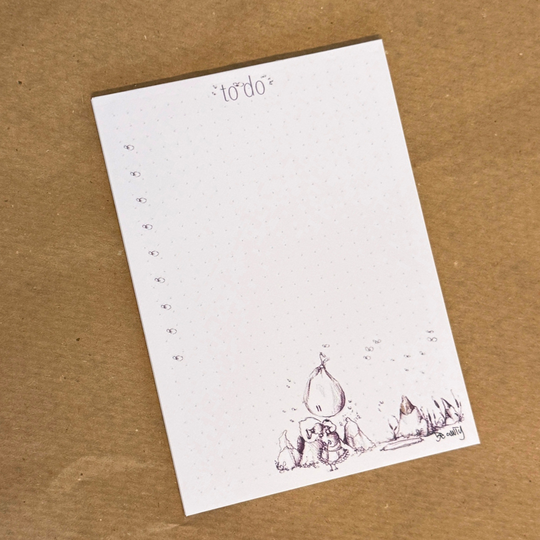 Bloc de notas con cabeza de casete DIN A5 Volane Ilustración | 100 hojas | papel de 120 g/m²
