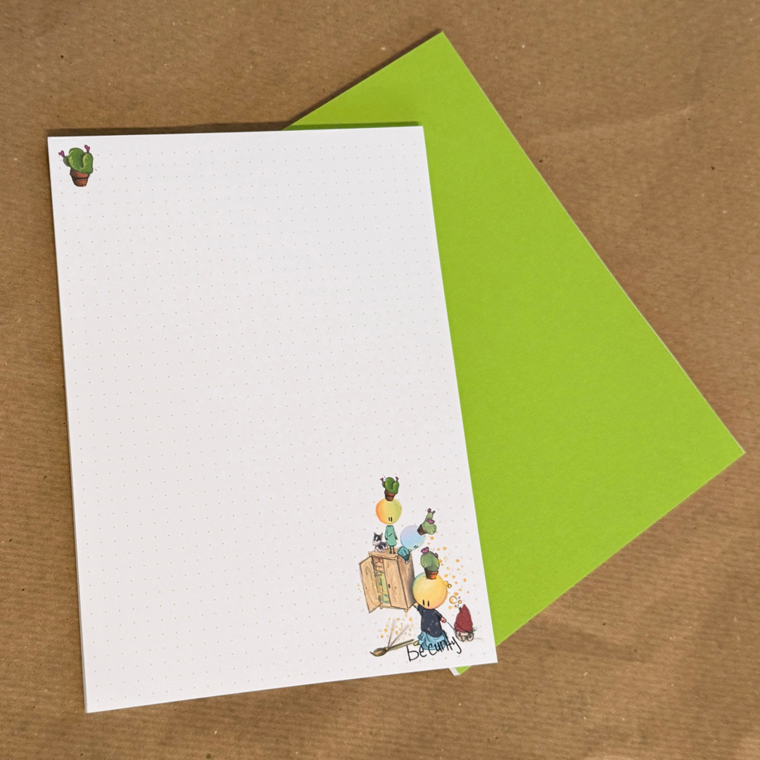 Bloc de notas con cabeza de casete DIN A5 Volane Ilustración | 100 hojas | papel de 120 g/m²