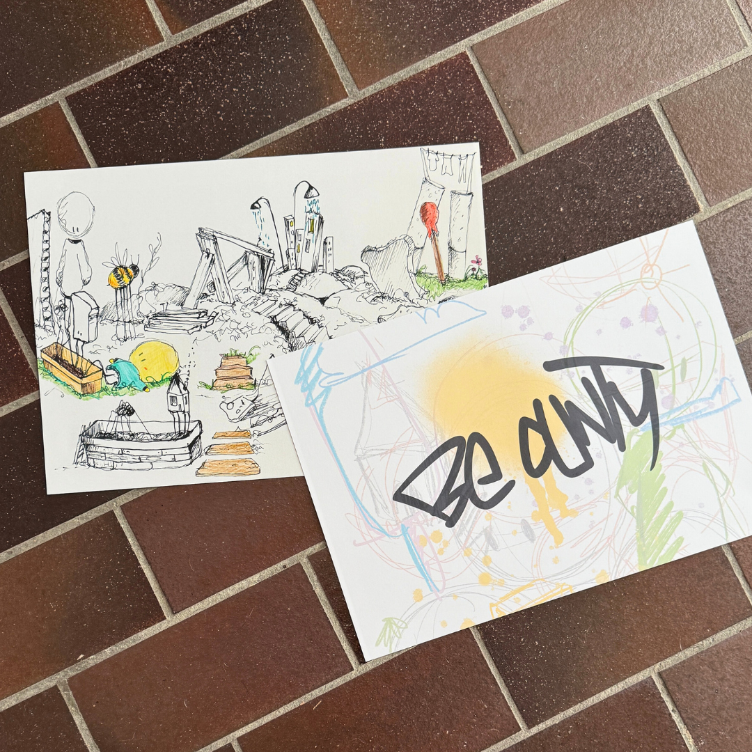 Querbeet Ausmalbild 2er Set