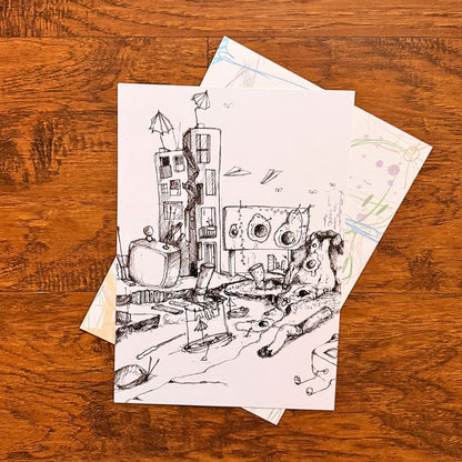 Spiegelei-Reklame Ausmalbild 2er Set
