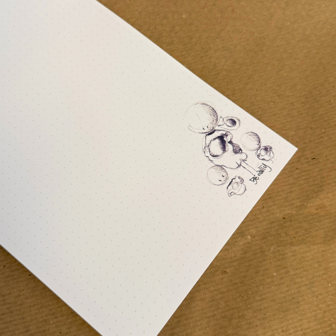 Bloc de notas con cabeza de casete DIN A5 Volane Ilustración | 100 hojas | papel de 120 g/m²