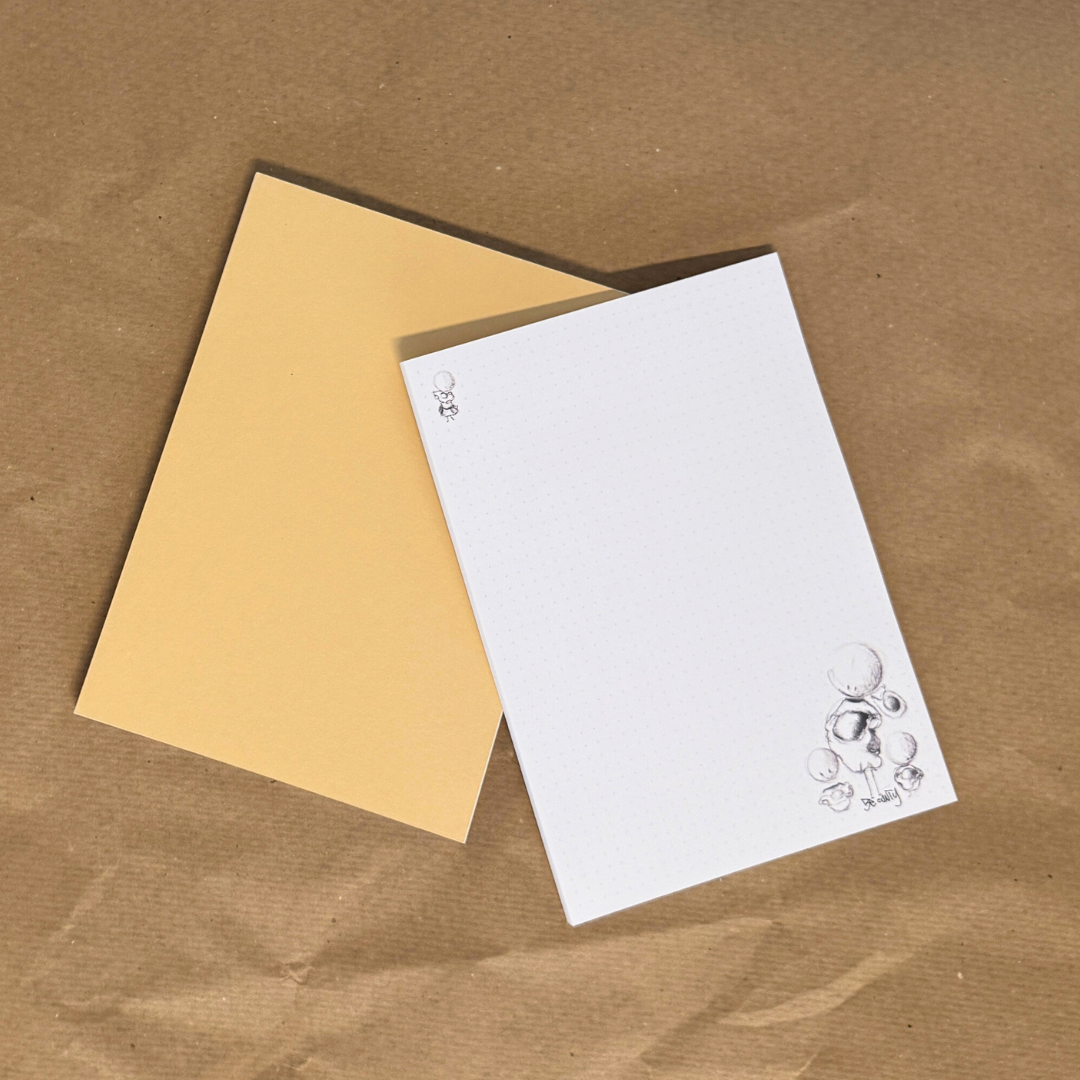 Bloc de notas con cabeza de casete DIN A5 Volane Ilustración | 100 hojas | papel de 120 g/m²
