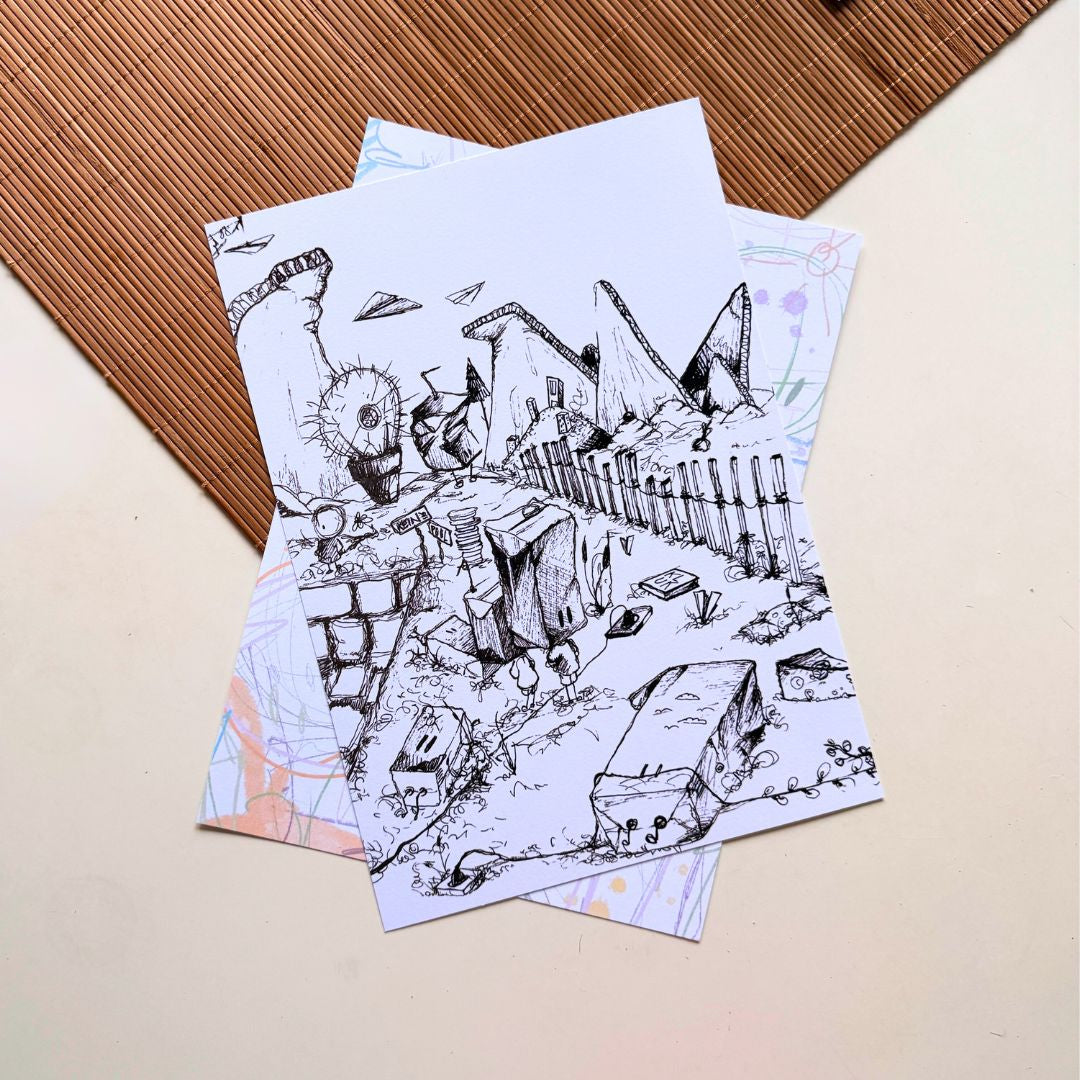 Rumfläzen Ausmalbild 2er Set