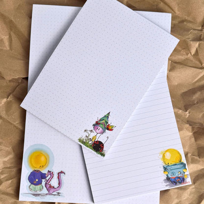 Bloc de notas con cabeza de casete DIN A5 Volane Ilustración | 100 hojas | papel de 120 g/m²