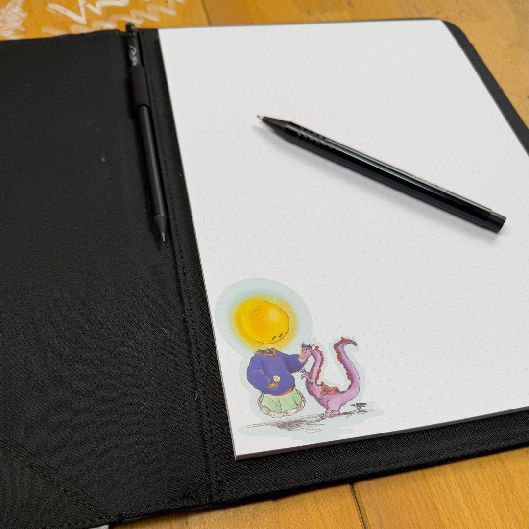 Drachenlady Block punktiert DIN A4 Volane Illustration | 50 Blatt | 80 g/m² Papier - ButtwichKunst &amp; UnterhaltungBlockDIN A5Papier