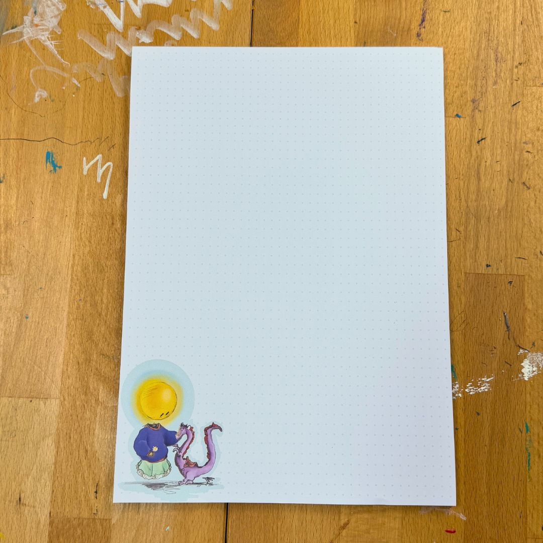 Drachenlady Block punktiert DIN A4 Volane Illustration | 50 Blatt | 80 g/m² Papier - ButtwichKunst &amp; UnterhaltungBlockDIN A5Papier