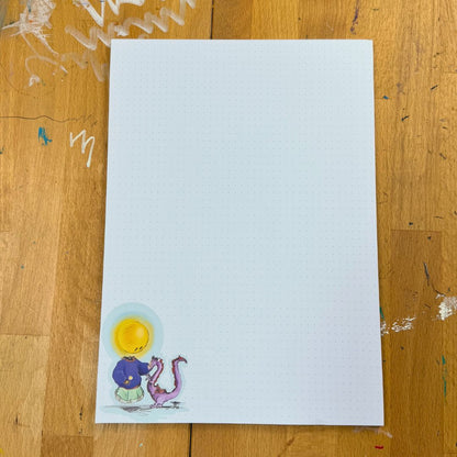 Drachenlady Block punktiert DIN A4 Volane Illustration | 50 Blatt | 80 g/m² Papier - ButtwichKunst &amp; UnterhaltungBlockDIN A5Papier