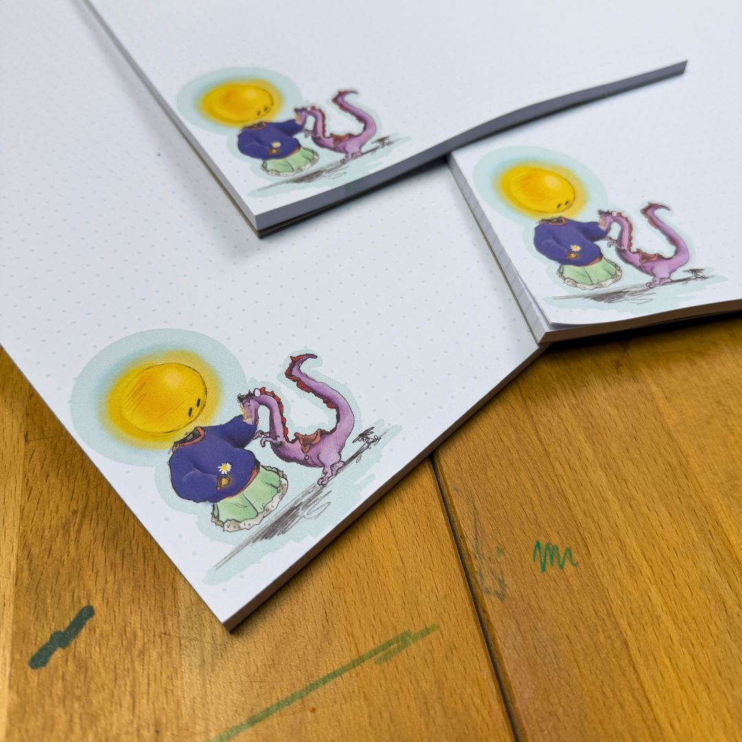 Drachenlady Block punktiert DIN A4 Volane Illustration | 50 Blatt | 80 g/m² Papier - ButtwichKunst &amp; UnterhaltungBlockDIN A5Papier