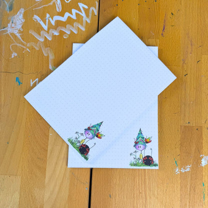Käferrider Block punktiert DIN A5 Volane Illustration | 50 Blatt | 80 g/m² Papier - ButtwichKunst &amp; UnterhaltungBlockDIN A5Papier