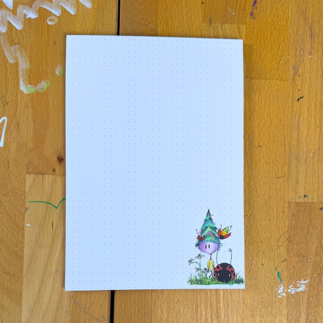 Käferrider Block punktiert DIN A5 Volane Illustration | 50 Blatt | 80 g/m² Papier - ButtwichKunst &amp; UnterhaltungBlockDIN A5Papier