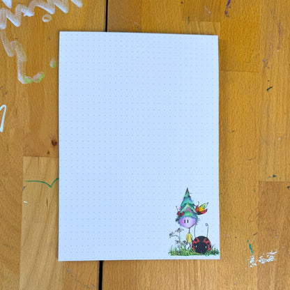 Käferrider Block punktiert DIN A5 Volane Illustration | 50 Blatt | 80 g/m² Papier - ButtwichKunst &amp; UnterhaltungBlockDIN A5Papier