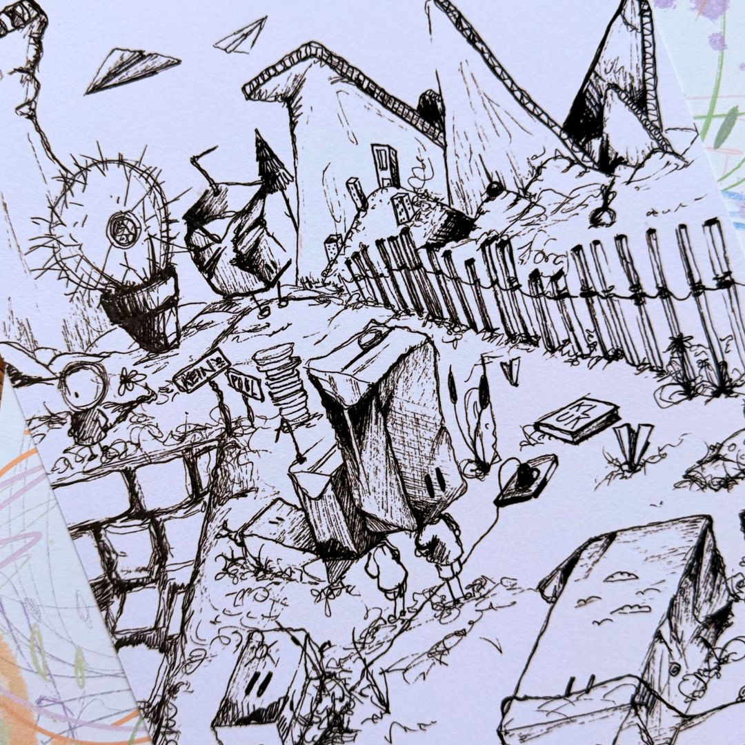 Rumfläzen Ausmalbild 2er Set