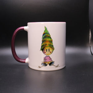 Volane Sammeltasse "Hocken" zweifarbig Keramik 340ml Made by Buttwich - ButtwichTasseBecherIllustrationKaffeetasse